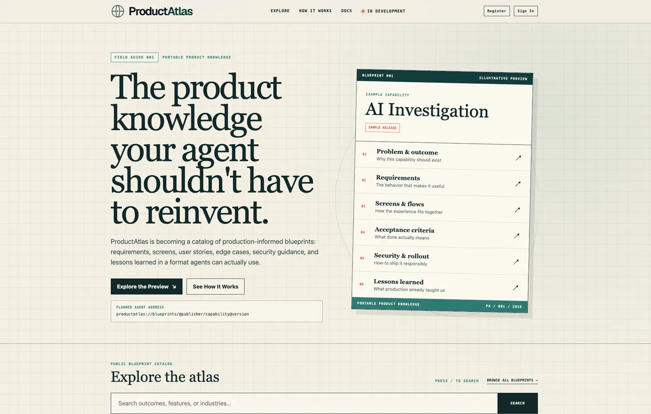 ProductAtlas Blueprint Workspace